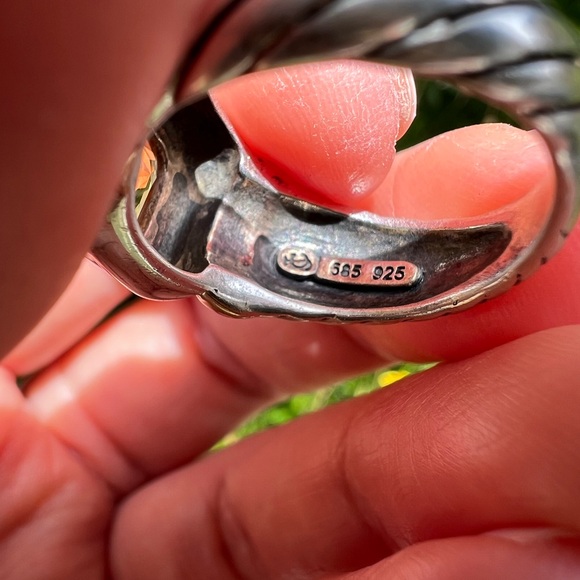 David Yurman 14K yellow gold , Citrine NOBLESSE Ring, Size 5.5 - Picture 3 of 6